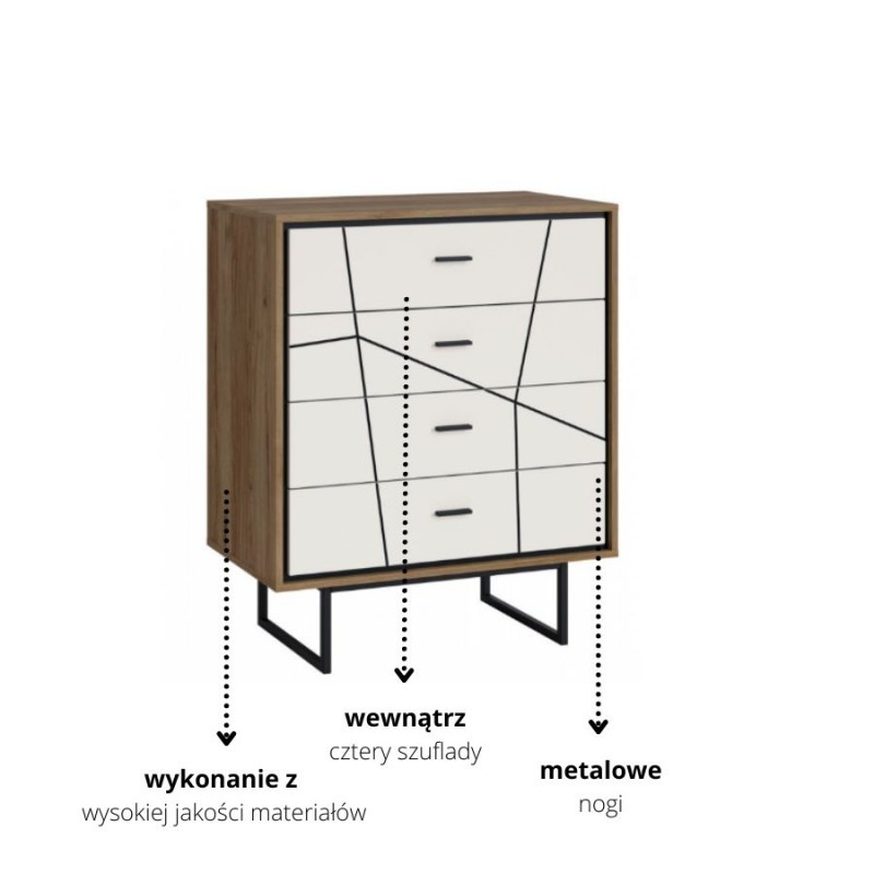 Komoda 4S Brolo Typ BROK07 Meble Wójcik