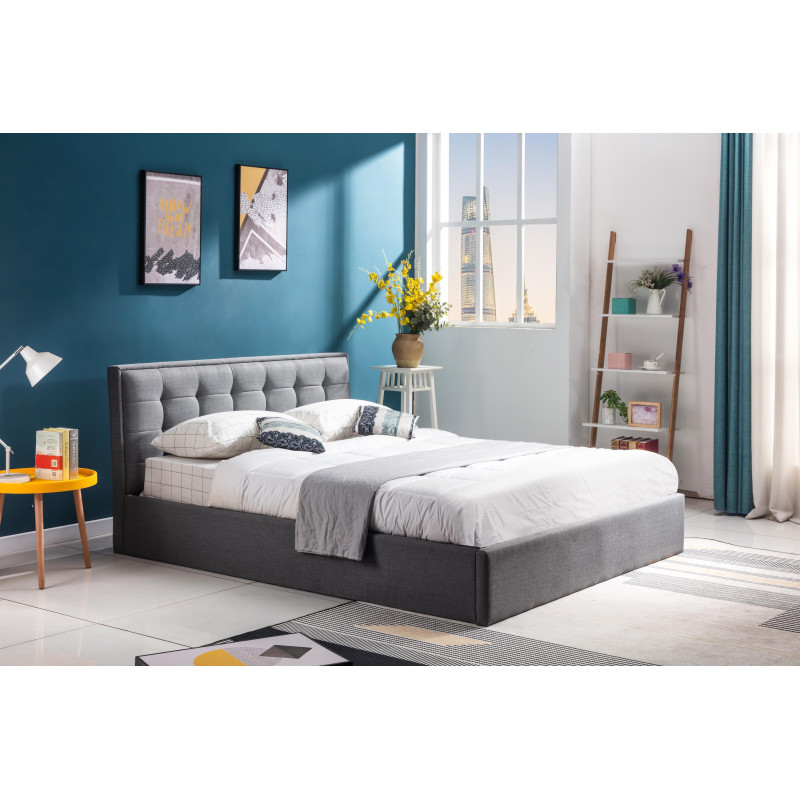 PADVA 160cm łóżko z pojemnikiem popielaty (2p 1szt)