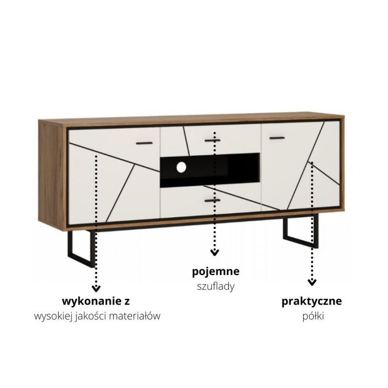 Komoda 2D-2S Brolo Typ BROK01 Meble Wójcik