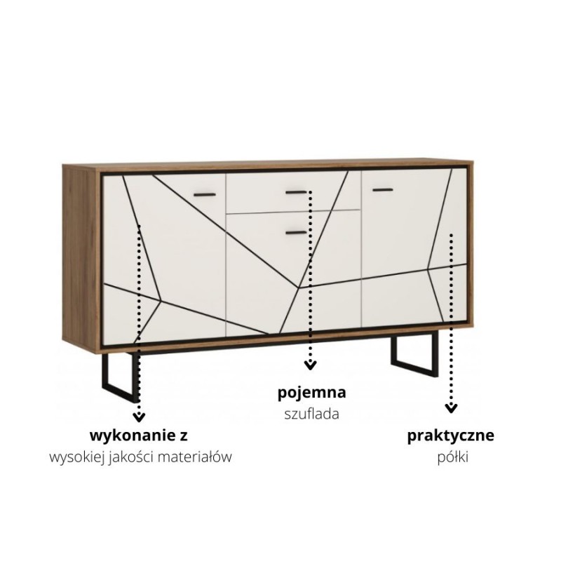 Komoda 3D-1S Brolo Typ BROK04 Meble Wójcik
