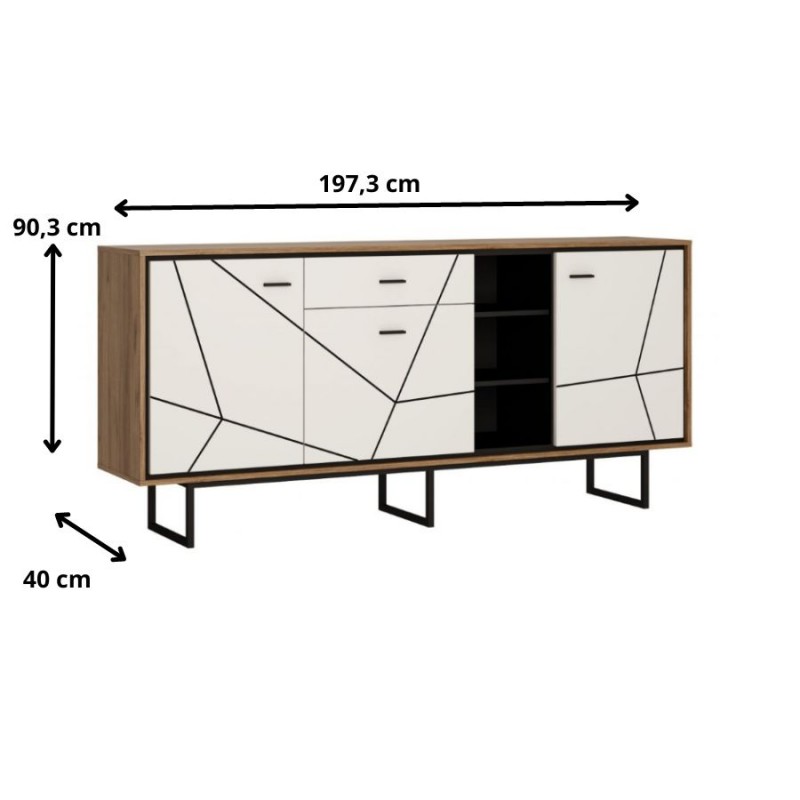 Komoda 3D-1S Brolo Typ BROK06 Meble Wójcik