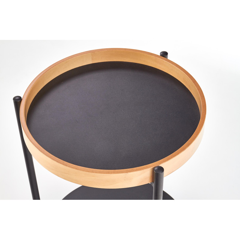 ROLO ława czarny / dąb naturalny (1p 1szt)