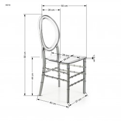 Krzesło K513 poliwęglan, dymiony HALMAR