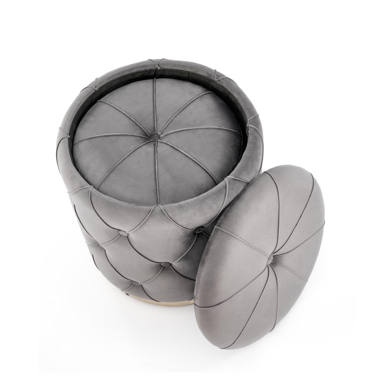 POLLY zestaw 2 puf, popiel (1p 2kpl)