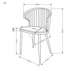 Krzesło Seville Musztardowy