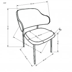 K497 krzesło kremowy