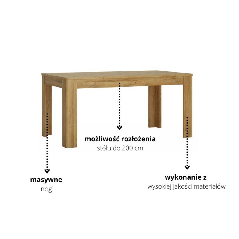 St&oacute;ł rozkładany Cortina Typ CNAT01 Meble W&oacute;jcik Kolekcja Cortina