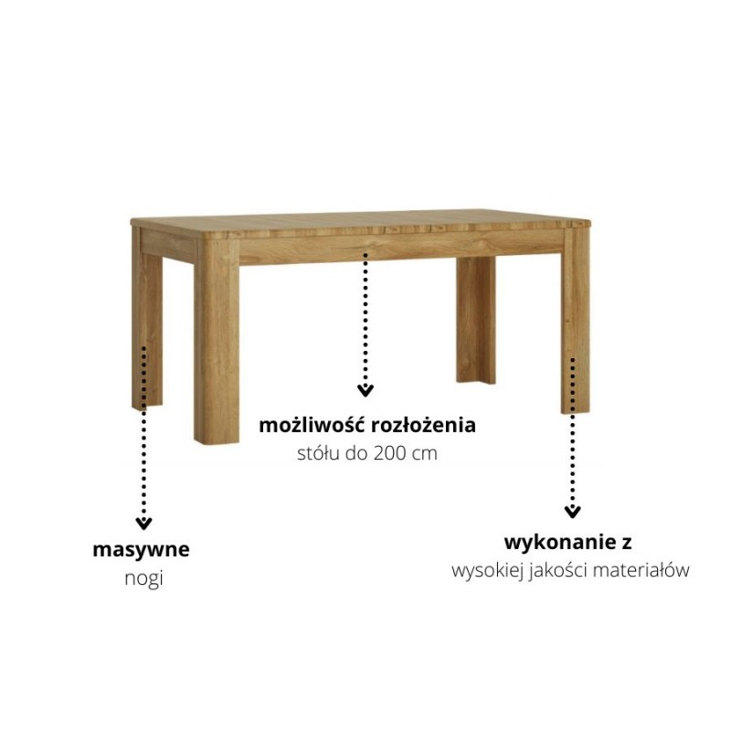 St&oacute;ł rozkładany Cortina Typ CNAT03 Meble W&oacute;jcik Kolekcja Cortina