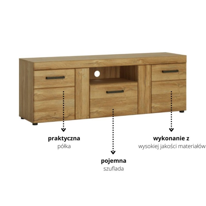 Szafka RTV Cortina CNAF03 2D-1S Meble W&oacute;jcik Kolekcja Cortina