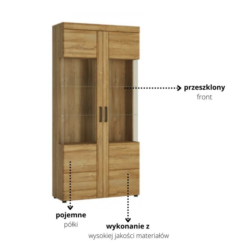Witryna Cortina Typ CNAV03 2D Meble Wójcik Kolekcja Cortina