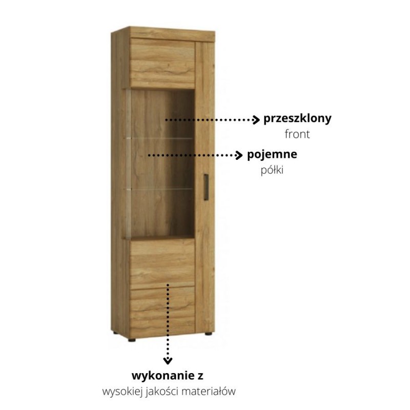 Witryna Cortina Typ CNAV02L 1D Meble Wójcik Kolekcja Cortina