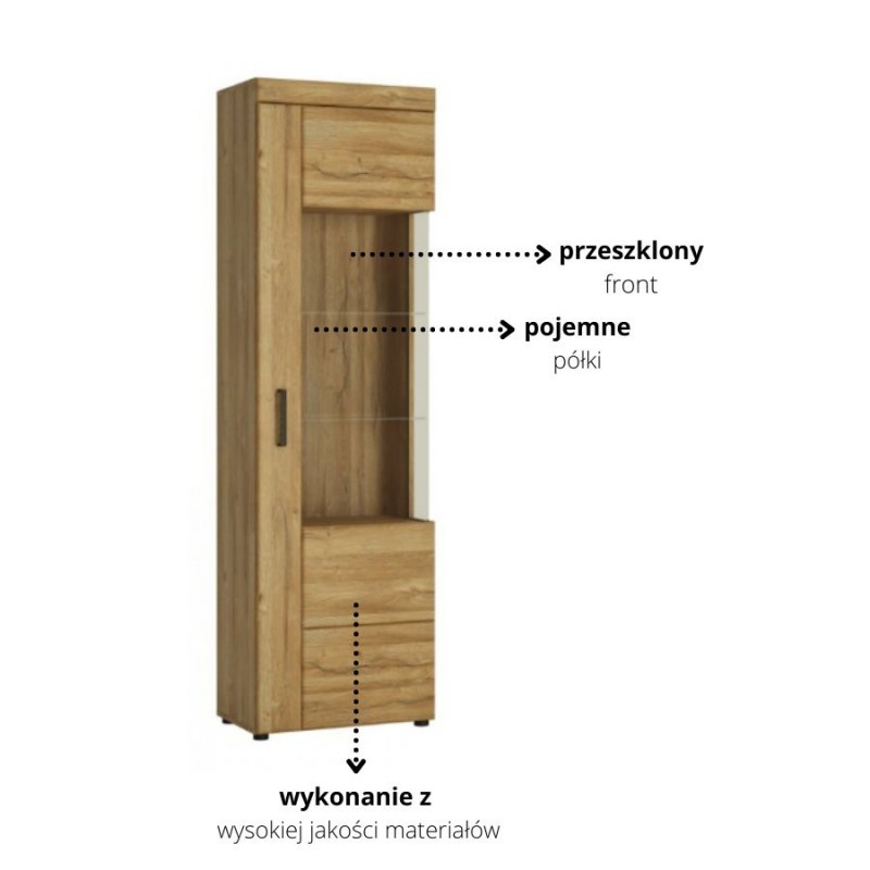 Witryna Cortina Typ CNAV02P 1D Meble Wójcik Kolekcja Cortina