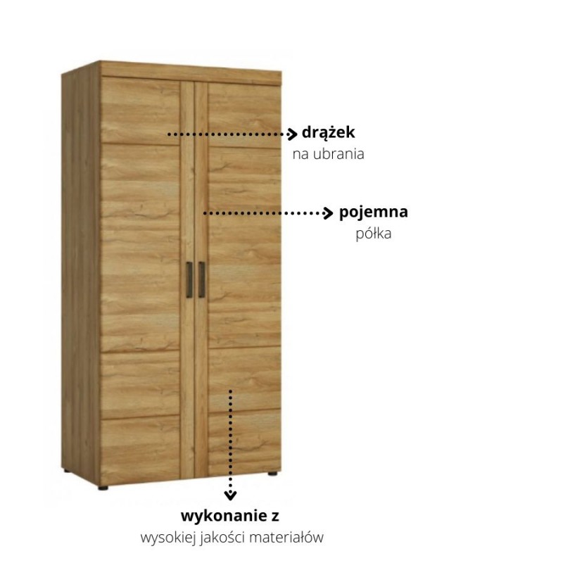 Szafa Cortina Typ CNAS02 2D Meble Wójcik Kolekcja Cortina