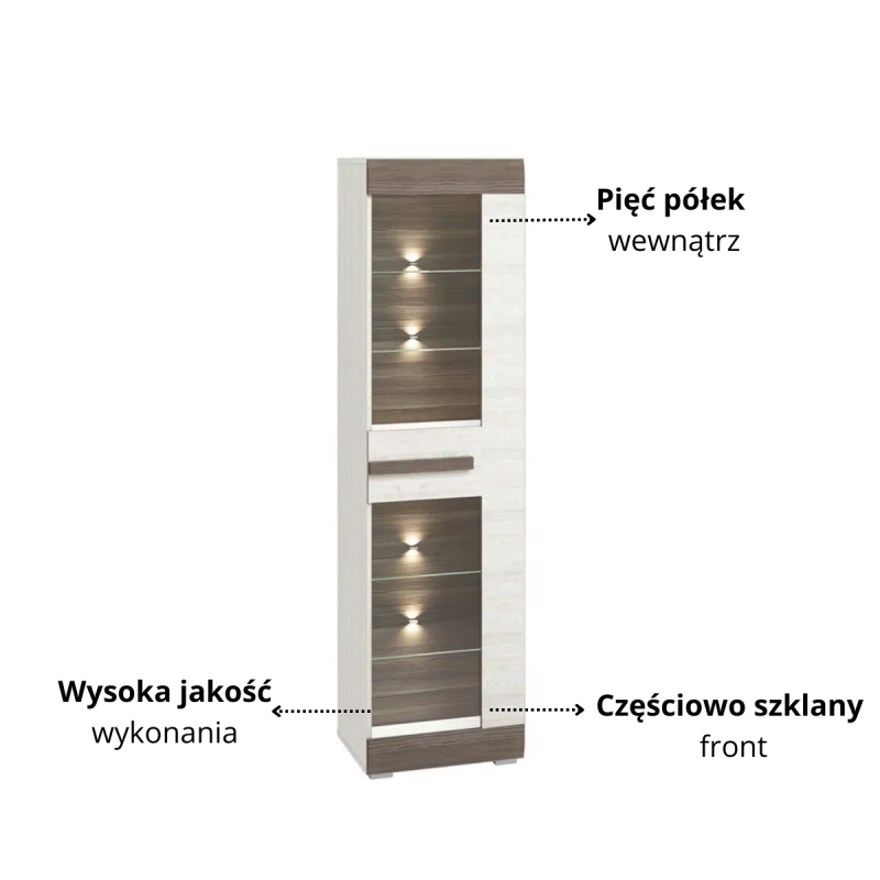 Witryna Blanco 02 ML Meble Kolekcja Blanco