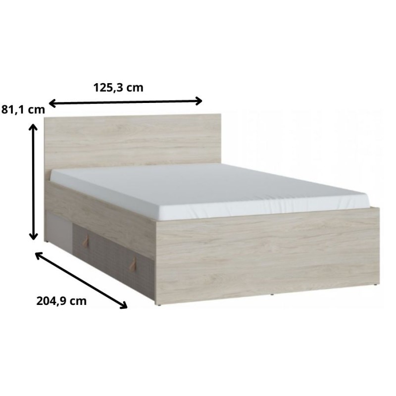 Łóżko 120 Denim DEIZ02 1S Meble Wójcik