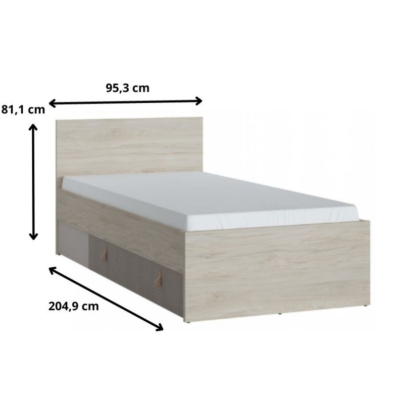 Łóżko 90 Denim DEIZ01 1S Meble Wójcik