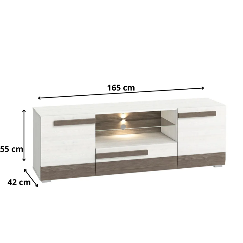 Szafka RTV Blanco 09 ML Meble Kolekcja Blanco