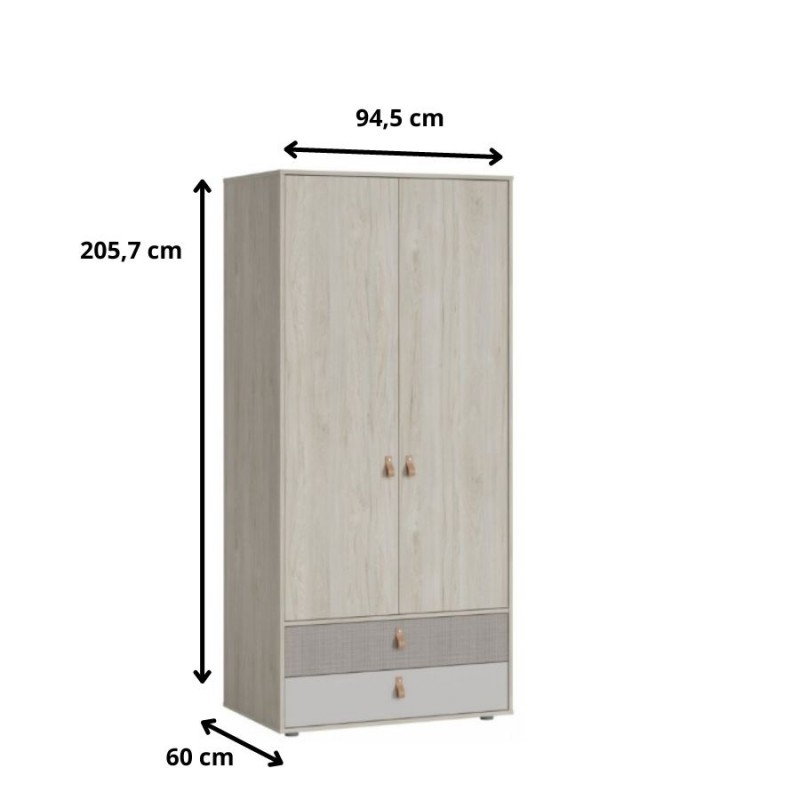 Szafa Denim DEIS03 2D2S Meble Wójcik