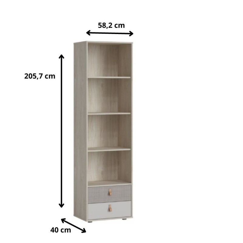 Regał 2S Denim DEIR01 Meble Wójcik