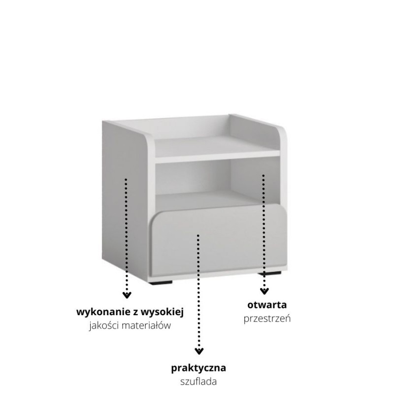Szafka nocna Flexi FLXK03 Meble Wójcik Kolekcja Flexi