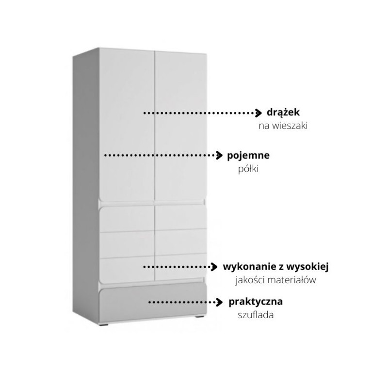 Szafa 2D Flexi FLXS02 Meble Wójcik Kolekcja Flexi