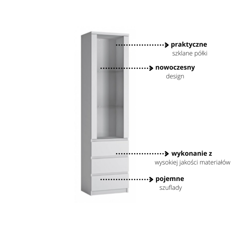 Witryna Fribo FRIV01 Meble Wójcik Kolekcja Fribo