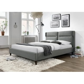 Łóżko tapicerowane SIRMIONE 160x200 szare