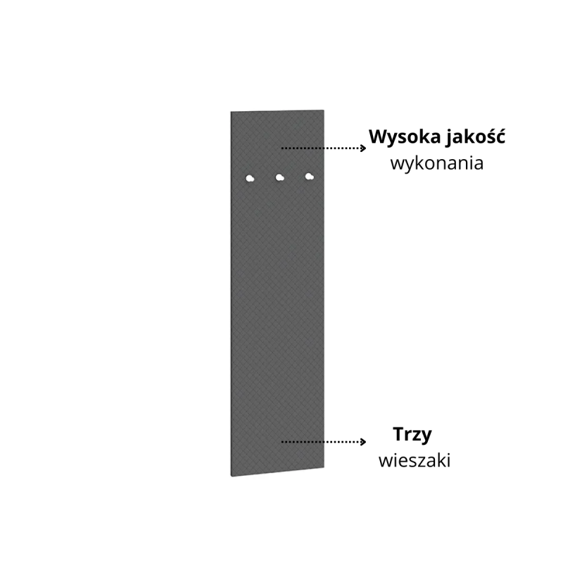 Wieszak tapicerowany Blanco 25 ML Meble Kolekcja Blanco