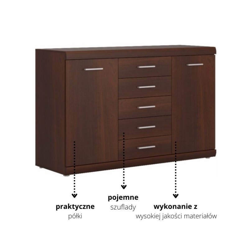 Komoda 2D-5S Imperial Typ 41 Meble Wójcik Kolekcja Imperial
