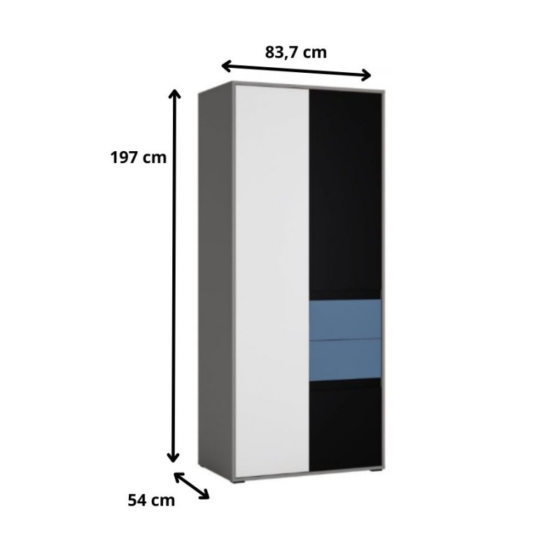 Szafa 3D-2S Laser Typ LASS01 Meble Wójcik Kolekcja Laser