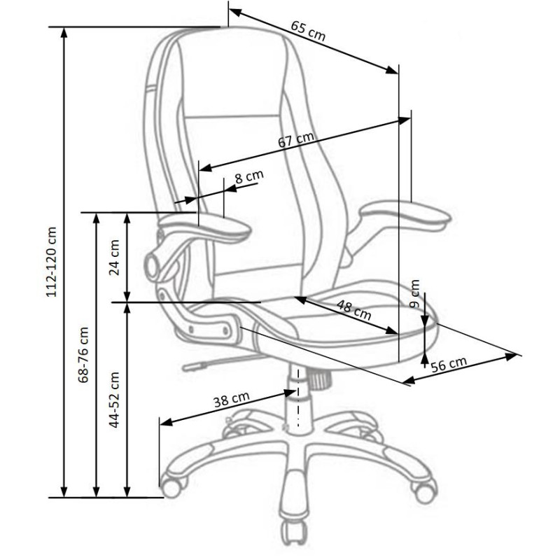 SATURN fotel gabinetowy popiel