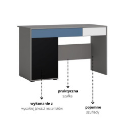 Biurko Laser Typ LASB01 Meble Wójcik Kolekcja Laser