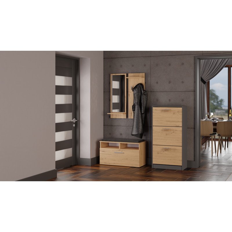 SZAFKA NA BUTY PAULA ANTRACYT/ARTISAN