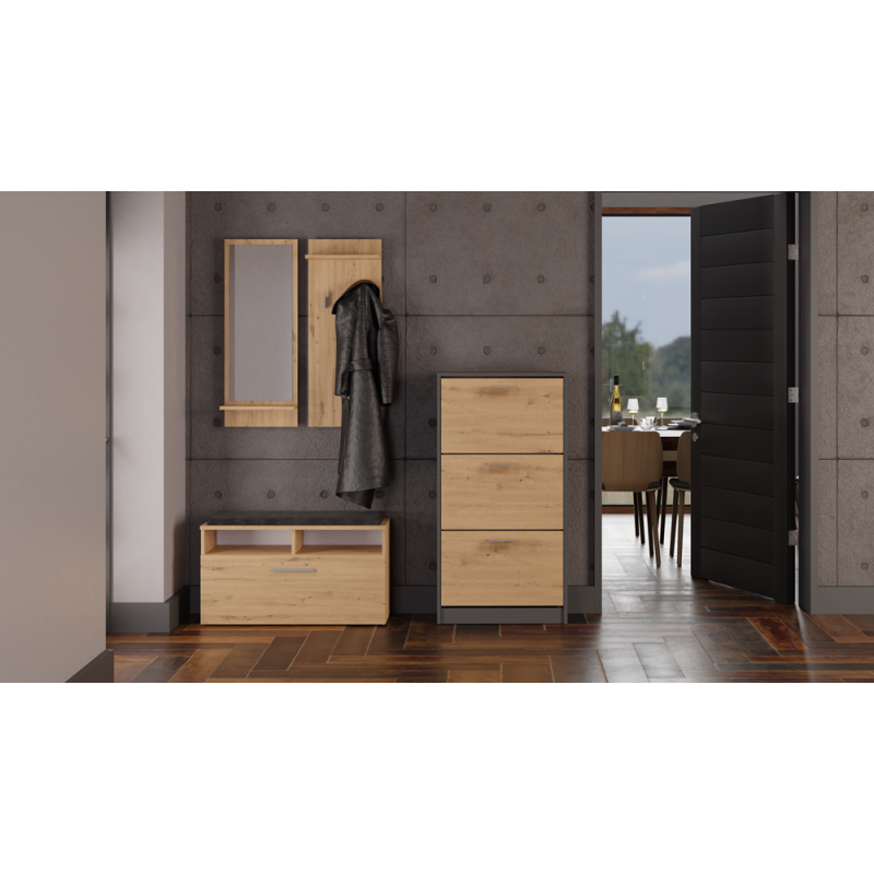 SZAFKA NA BUTY PAULA ANTRACYT/ARTISAN