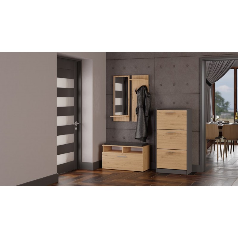 SZAFKA NA BUTY PAULA ANTRACYT/ARTISAN