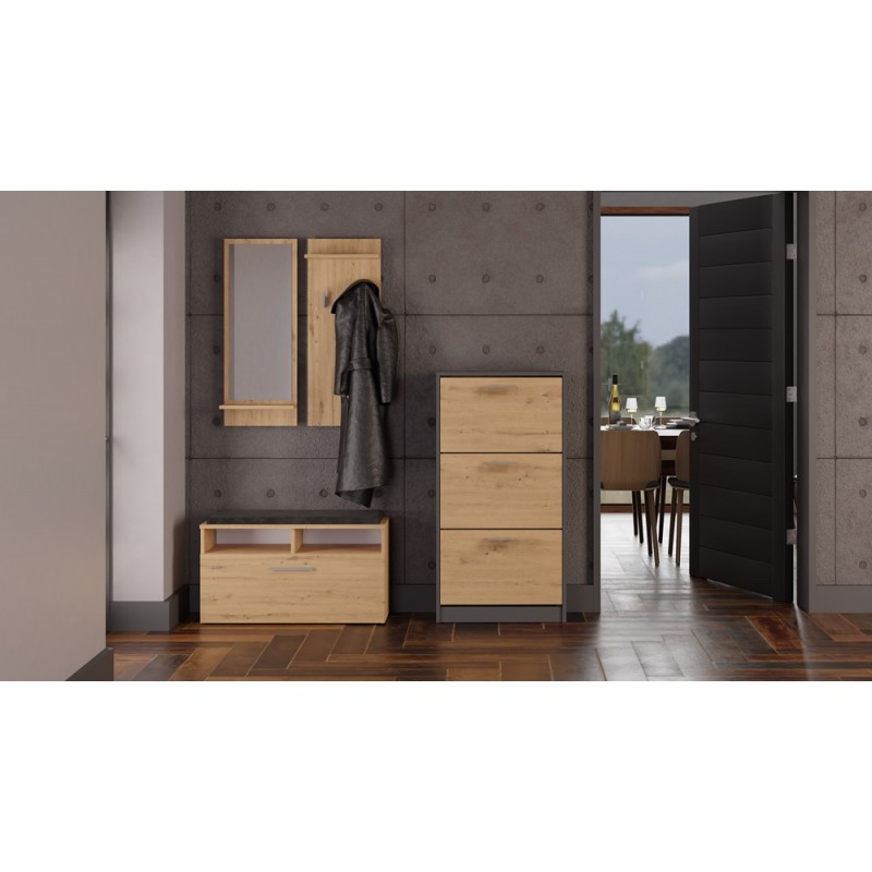 SZAFKA NA BUTY PAULA ANTRACYT/ARTISAN