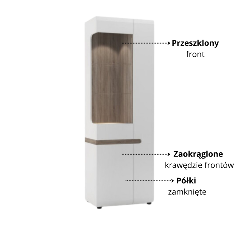 Witryna 3D Linate Typ 01L Meble Wójcik Kolekcja Linate