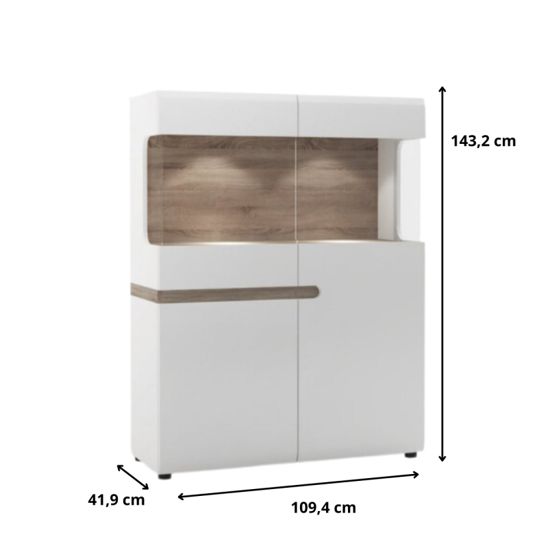 Witryna 3D-1S Linate Typ 33 Meble Wójcik Kolekcja Linate