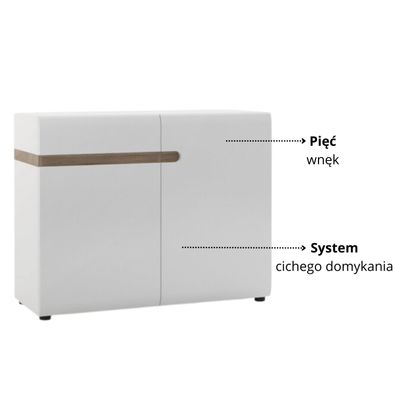 Komoda 2D-1S Linate Typ 35 Meble Wójcik Kolekcja Linate