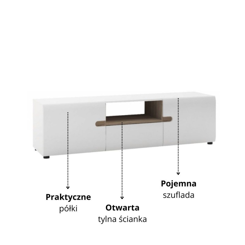 Komoda RTV 2D-1S Linate Typ 50 Meble Wójcik Kolekcja Linate