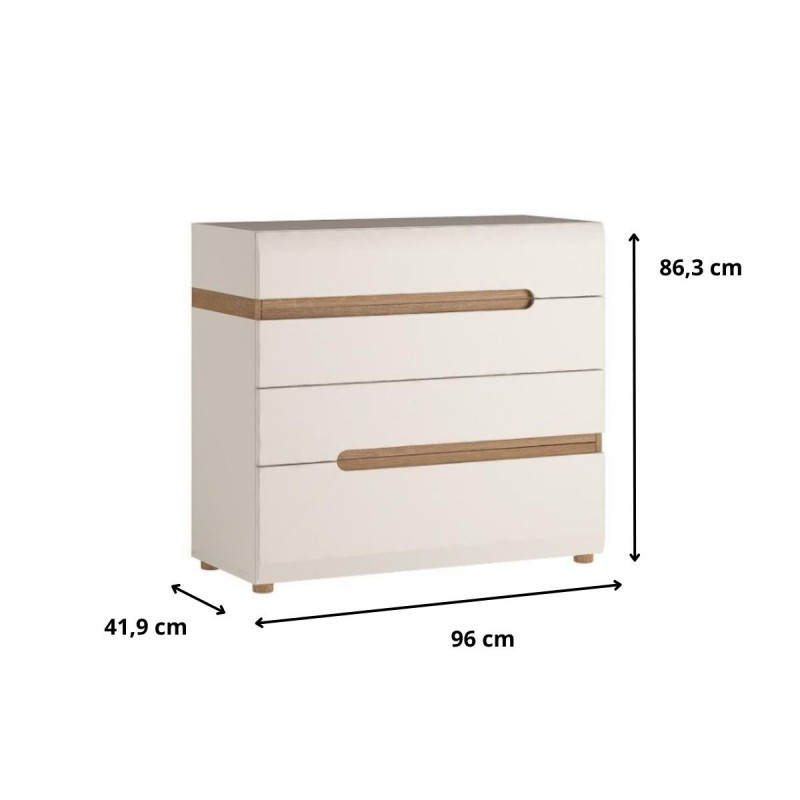 Komoda 4S Linate Typ 44 Meble Wójcik Kolekcja Linate