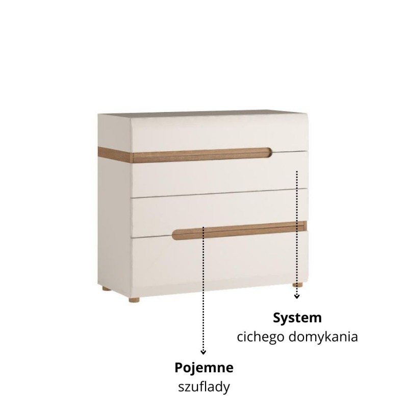 Komoda 4S Linate Typ 44 Meble Wójcik Kolekcja Linate