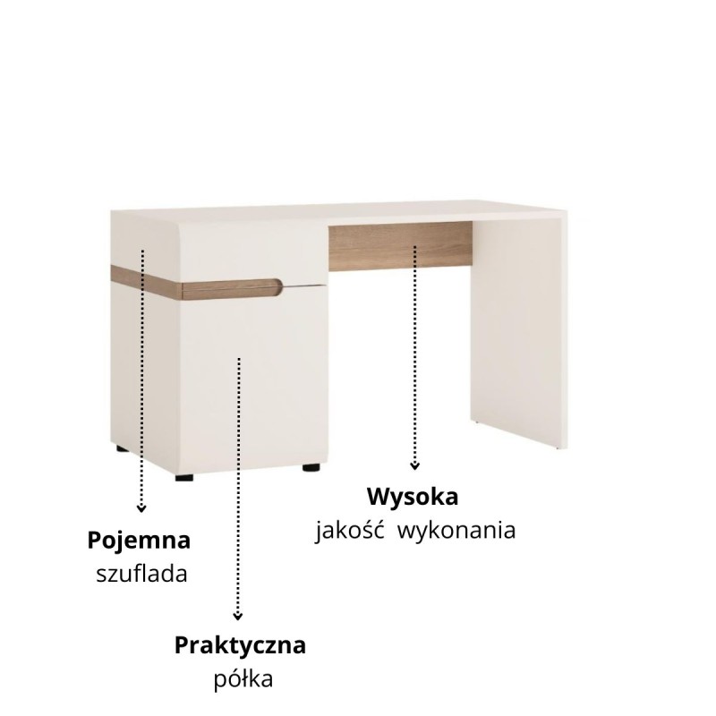 Biurko 1D-1S Linate Typ 80 Meble Wójcik Kolekcja Linate