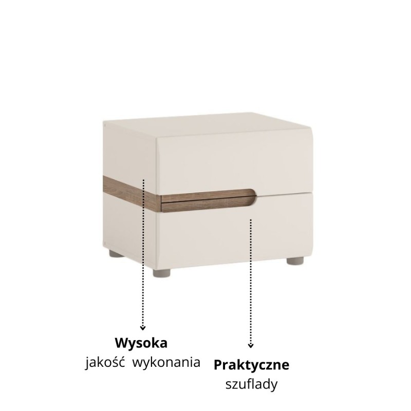 Szafka nocna 2S Linate Typ 96 Meble Wójcik Kolekcja Linate