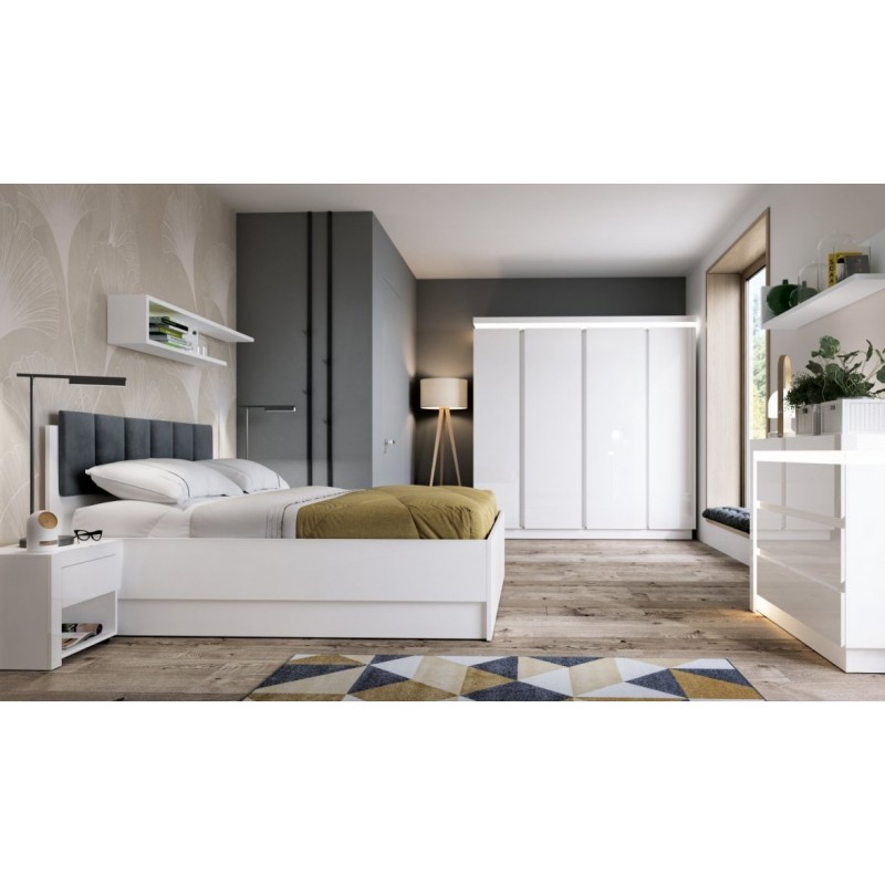 Komoda Lyon biały Typ LYOK02 3D Meble Wójcik Kolekcja Lyon