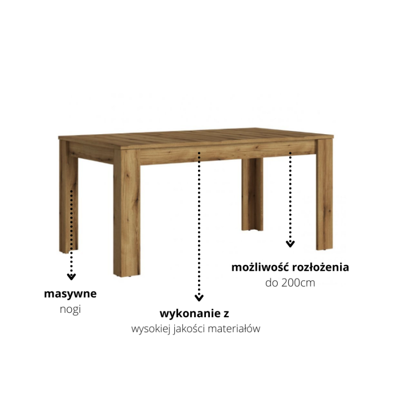 Stół rozkładany Ricko Typ LYOT04 Meble Wójcik