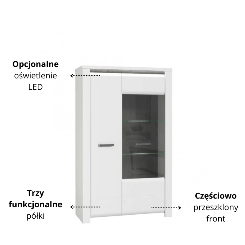 Witryna L Brugia Typ BUGV621LB Meble Forte