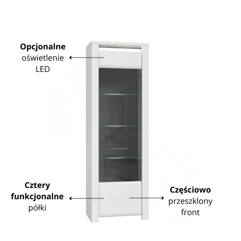 Witryna L/P Brugia Typ BUGV711B Meble Forte