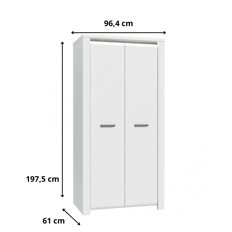 Szafa ubraniowa Brugia Typ BUGS821B Meble Forte Kolekcja Brugia