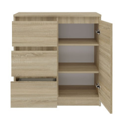 KOMODA 1 DRZWI 3 SZUFLADY SONOMA KOMPLET KOMODA 1 DRZWI 3 SZUFLADY SONOMA KOMPLET